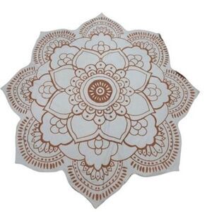 ViX Paula Hermanny Lotus Blue and Brown Beach Towel